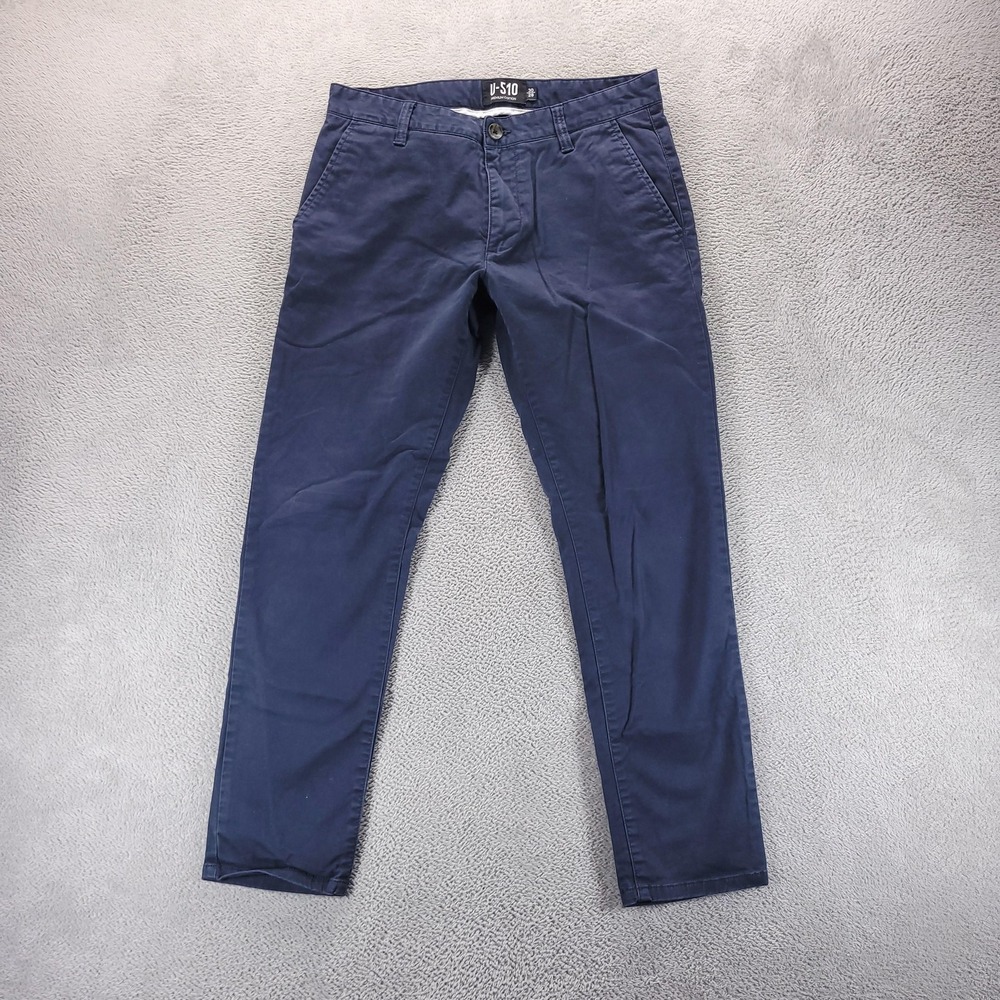 Under 510 Pants Mens 30x28 Blue Chino Slim Stretch Casual Travel Office Business